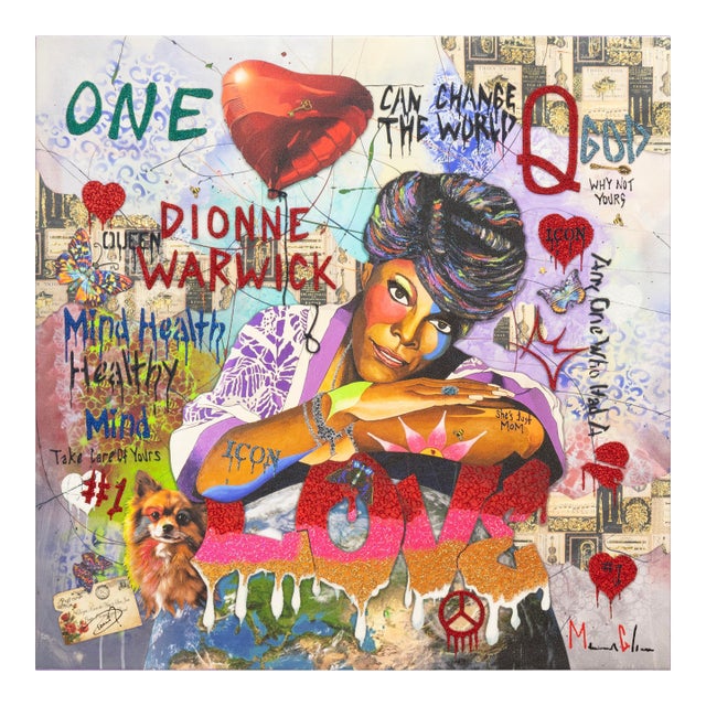 Marcus Glenn One Heart Can Change the World Signed Dionne Warwick Giclee Canvas For Sale