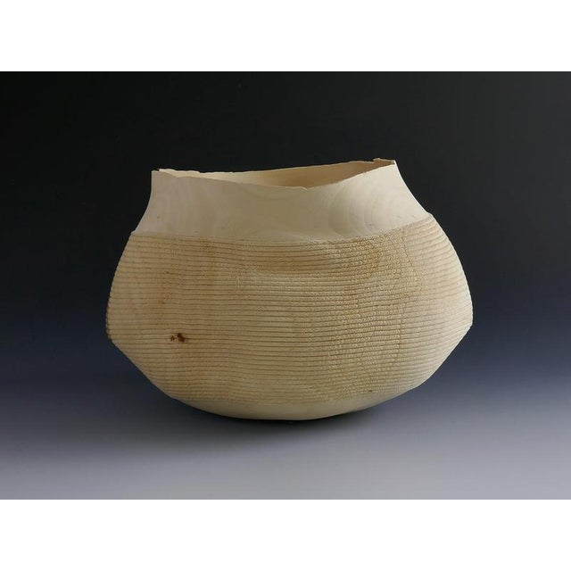 Contemporary Ovalie Vase in Fig Tree Wood by Yann Marot For Sale - Image 3 of 10
