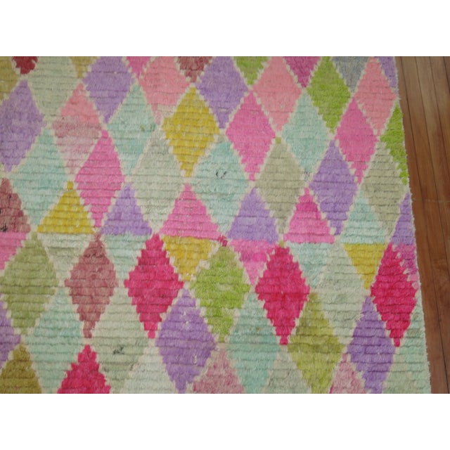 Bright Pink Late 20th Century Vintage Inspired Tulu Rug, 9'7'' X 13'3'' For Sale - Image 8 of 11