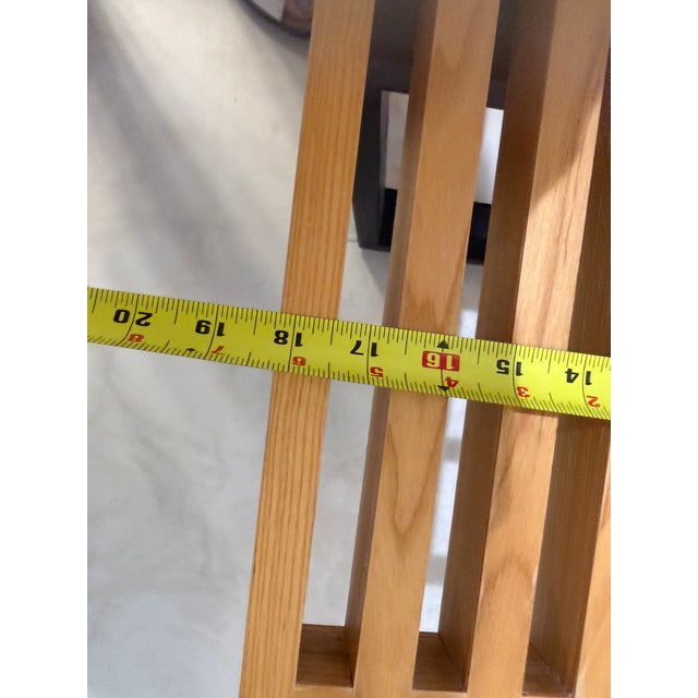 Slat Bench Attributed to Herman Miller George Nelson Platform 60 In. Mid Century Modern For Sale - Image 9 of 9