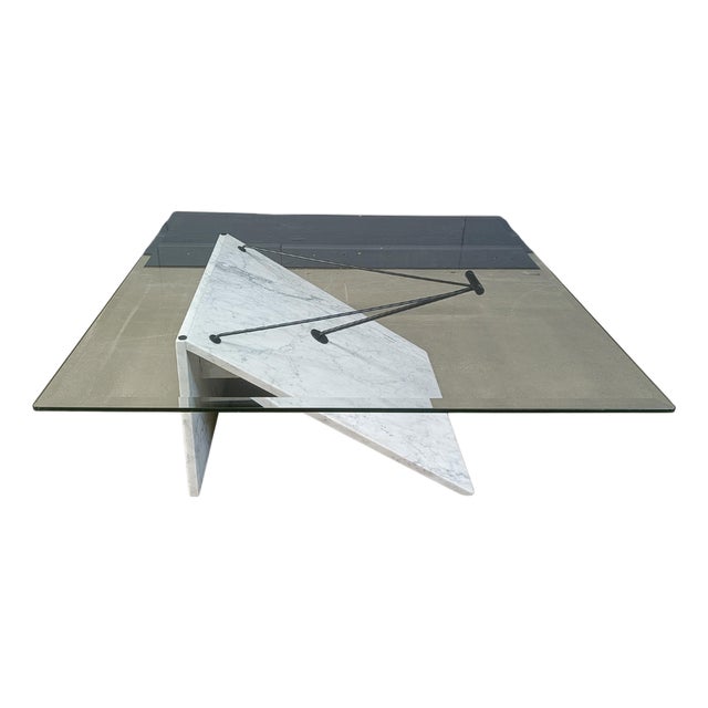 Postmodern Italian Marble Coffee Table, 1980s For Sale