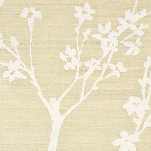 Contemporary Sample - Schumacher Twiggy Silk Fabric in Champagne For Sale - Image 3 of 5