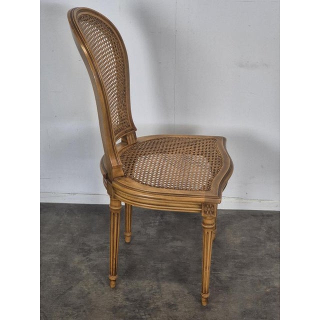 Louis XVI Style Cane Side Chairs, Set of 2 For Sale - Image 3 of 6
