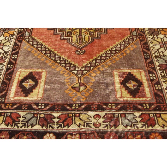 Mid 20th Century Mid 20th Century Vintage Turkish Oushak Rug, 03'07 X 05'11 For Sale - Image 5 of 11