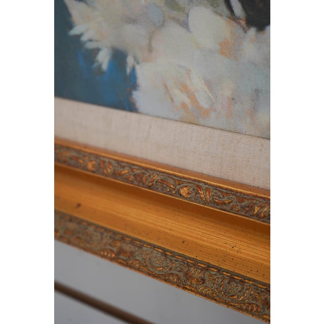 Gold Laura Hills Oil on Canvas Still Life Flowers Signed For Sale - Image 8 of 12
