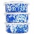 Crow Canyon Home Splatterware, Storage Bowl Set in Blue & White - 3 Pieces For Sale