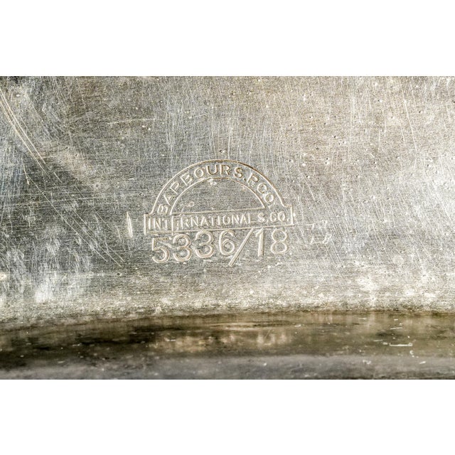 Amazing Large Antique Silverplate Regatta Trophy Presentation Tray Nautical Home Decor For Sale - Image 13 of 13