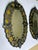 Light Gray Pair of Mid-Century Italian Venetian Black Glass and Gilt Floral Mirrors, 1960s For Sale - Image 8 of 18
