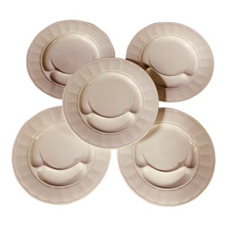 Set of 5 French Porcelain Artichoke Plates by Pillivuyt, Circa 1930 For Sale