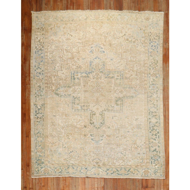A room size 2nd quarter of the 20th Century Persian Heriz Room Size Rug 8'1'' x 10'11'' With distinctive large scale...
