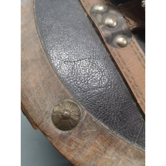 Vintage Round Wooden Hatbox, 1950s For Sale - Image 11 of 13