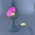 Vintage Tulip Table Lamp with Purple Interior Shade, 1990s For Sale - Image 9 of 13