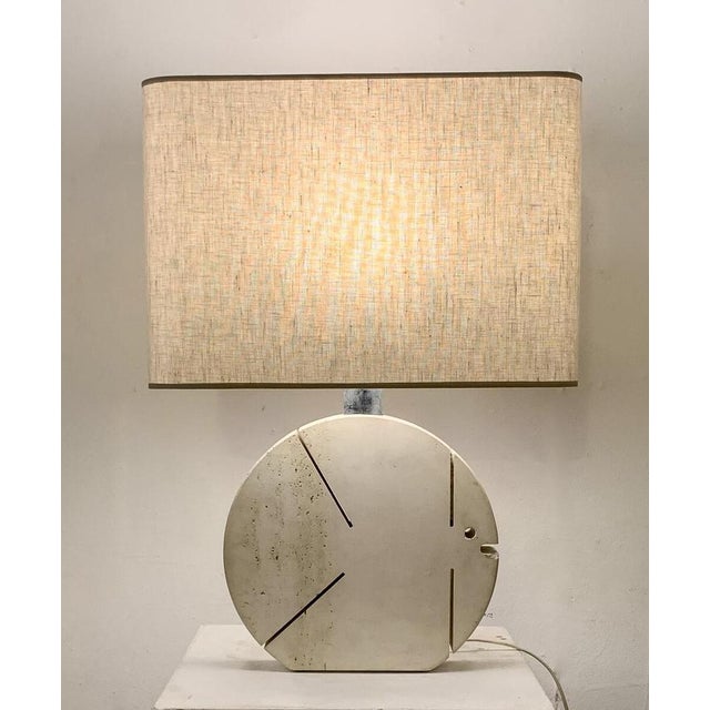 Travertine Fish Table Lamp by Fratelli Mannelli, Italy, 1970s For Sale - Image 3 of 5