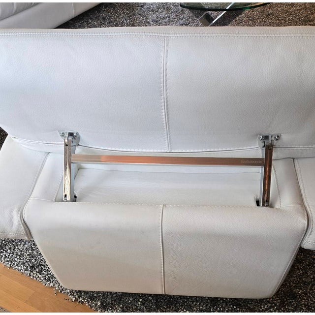 Contemporary Roche Bobois White Leather Deep Lounge Chair, Early 2000s For Sale - Image 3 of 5