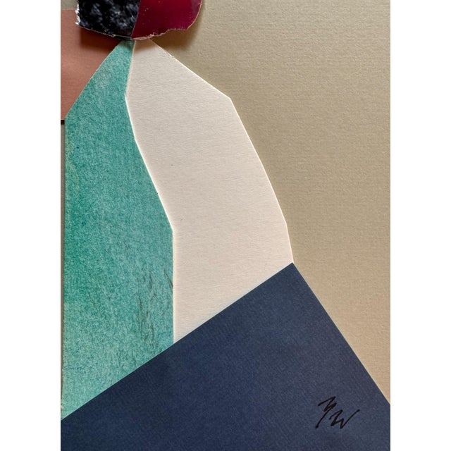 "Superbloom 3" Original Mixed-Media Collage on Paper by Zac Woodiel For Sale In Little Rock - Image 6 of 9