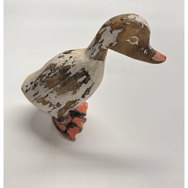 Vintage Folk Art Duck Sculpture For Sale - Image 4 of 6