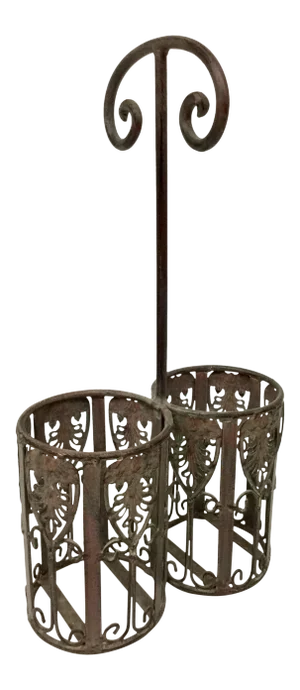 Vintage Metal Bottle Holder