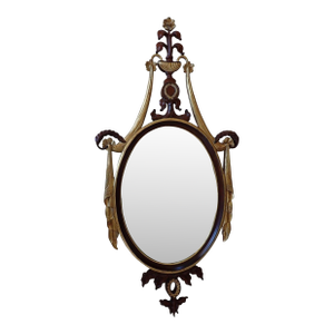 1990s Classical Maitland-Smith Gilt Hand Carved Mahogany Mirror