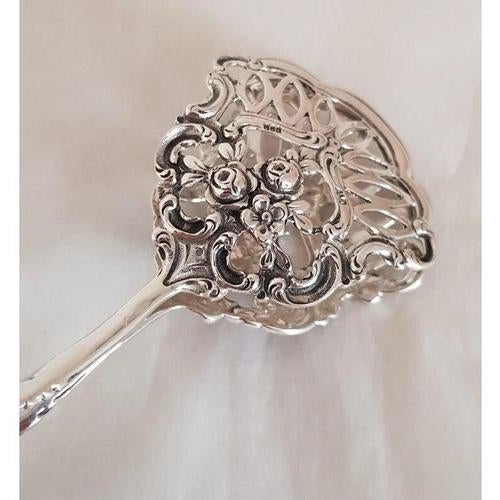 Antique Early 20th Century 800 Silver Patisserie Serving Tongs For Sale - Image 4 of 18
