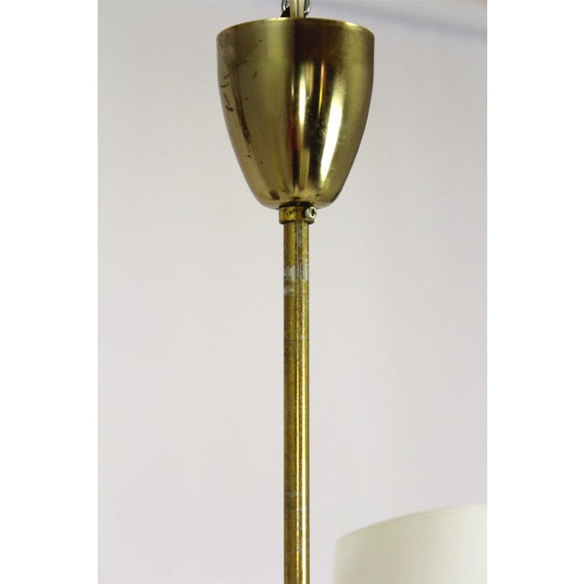 Metal Mid-Century Steel & Glass Pendant Lamp, 1960s For Sale - Image 7 of 16