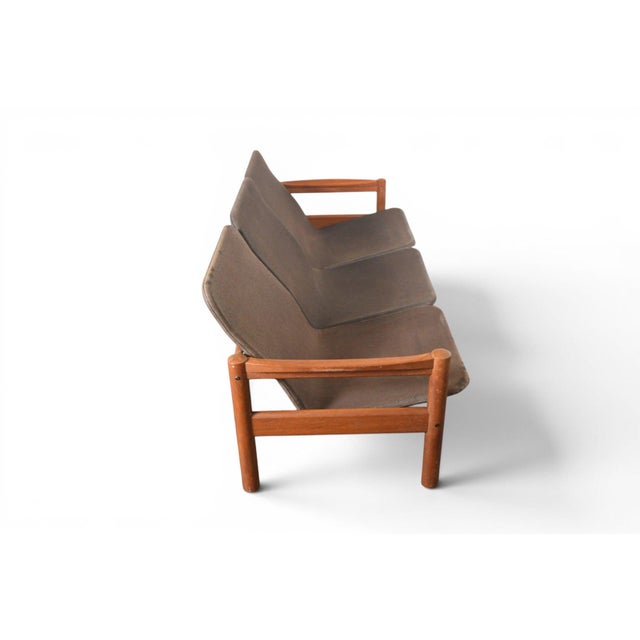 Mid 20th Century Attributed to Domino Møbler Danish Teak Three Seat Sofa For Sale - Image 10 of 18