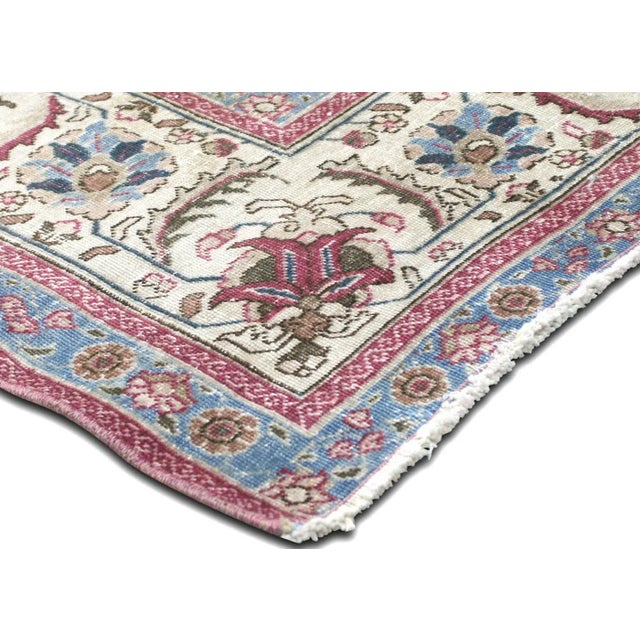 Transitional 1940s Persian Tabriz Rug For Sale - Image 3 of 7