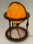 1950s Illuminated Glass Globe on Iron & Walnut Stand For Sale - Image 5 of 12