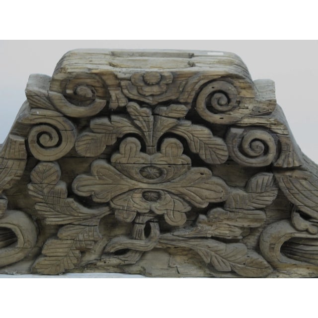 Antique Chinese Hand Carved Wood Architectural Ornament For Sale - Image 9 of 13