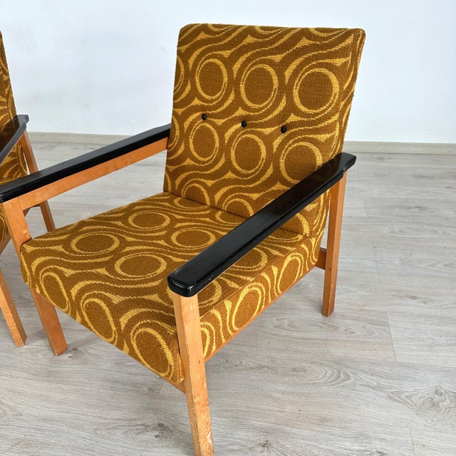 1960s Scandinavian Art Deco Armchairs - A Pair For Sale - Image 5 of 7