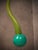 Green Murano Glass and Brass Pendant, 1960 For Sale - Image 9 of 12