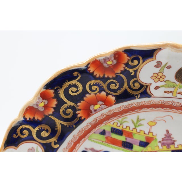 Circa 1813-1825 English Pair of Mason's "The Great Wall of China" Pattern Plates For Sale - Image 9 of 9