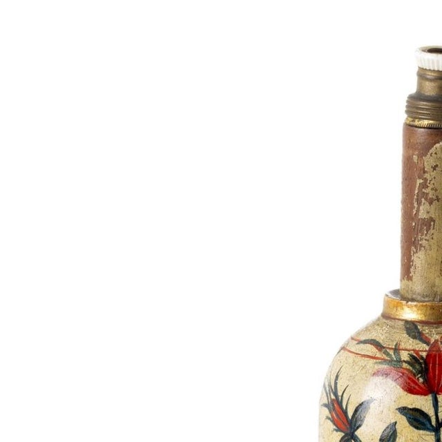 Sacred Art - Altar Jar - 18th Century. Portuguese, 18th century; made of marbled wood with floral motifs. Adapted as a...