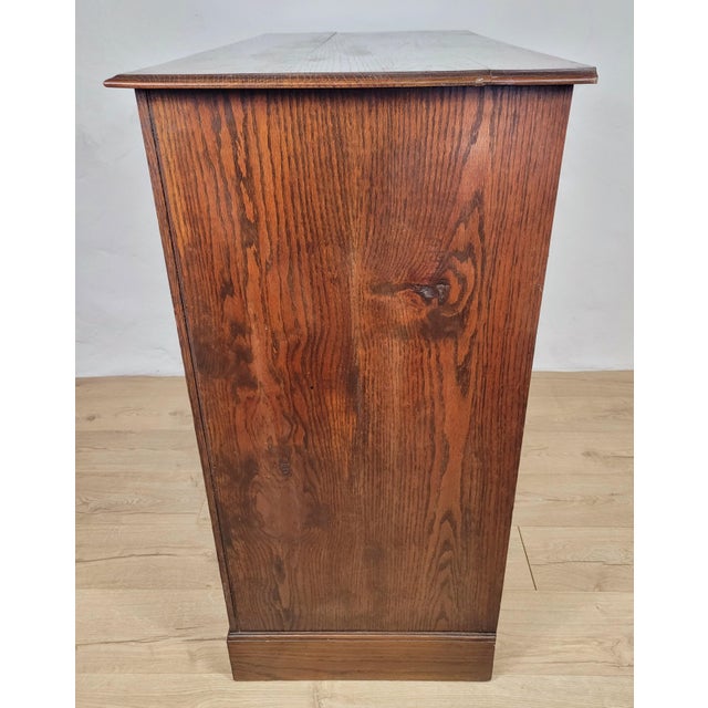 Edwardian Drop Handle Chest of 2 Drawers in Oak, 1910s For Sale - Image 14 of 18