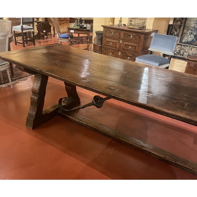 Spanish Medieval Style Monastery Table in Oak For Sale - Image 4 of 14
