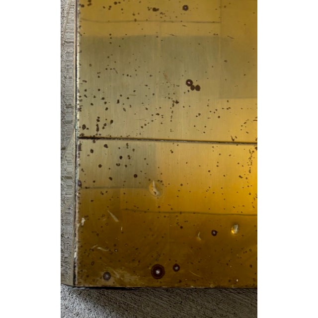 Brass Mid Century Paul Evans for Directional Cityscape Brass Side Table For Sale - Image 8 of 12
