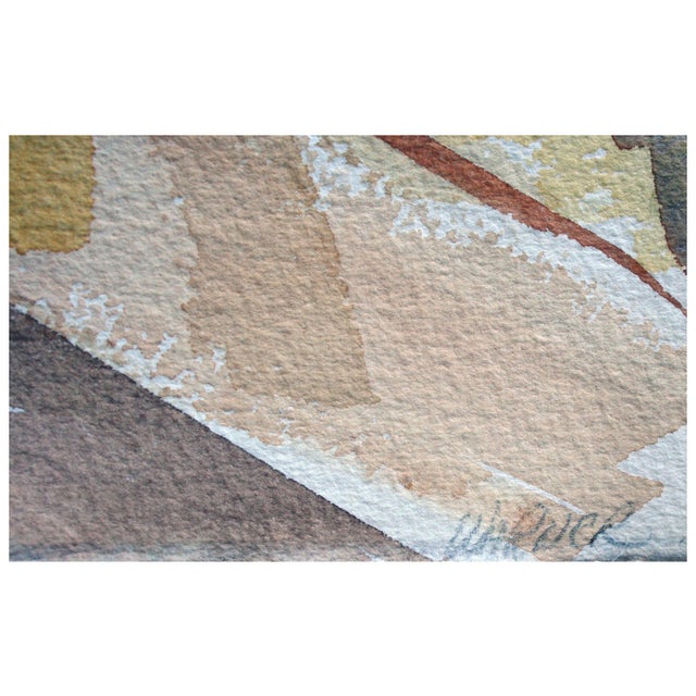 Impressionist "Living Room View" Interior Watercolor Still Life by Doris Warner For Sale - Image 3 of 3