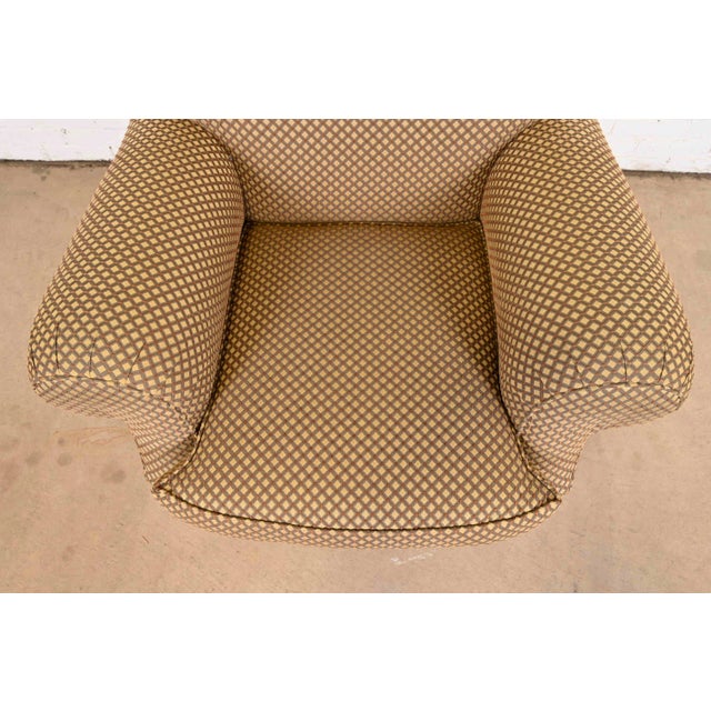 Tan Baker Furniture Contemporary Upholstered Lounge Chair For Sale - Image 8 of 13
