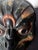 Chrome Japanese Wood Bugaku Mask of Korobase Edo Period For Sale - Image 8 of 18