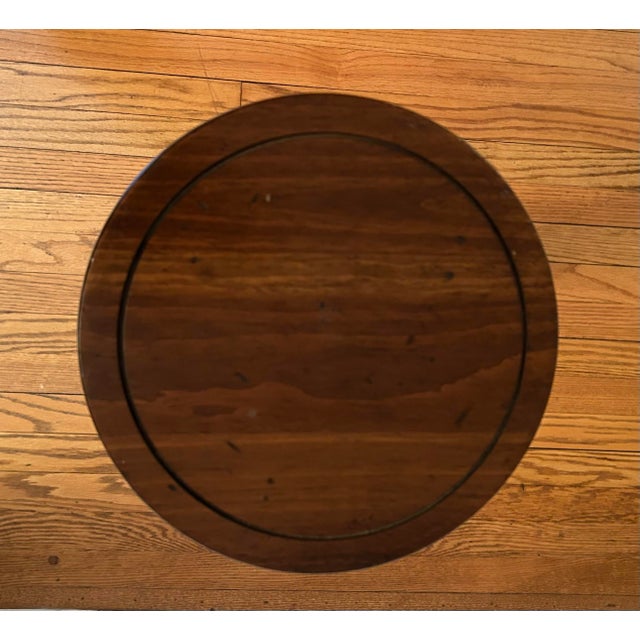 English Vintage Wooden Barley Twist Plant Stand For Sale - Image 3 of 7