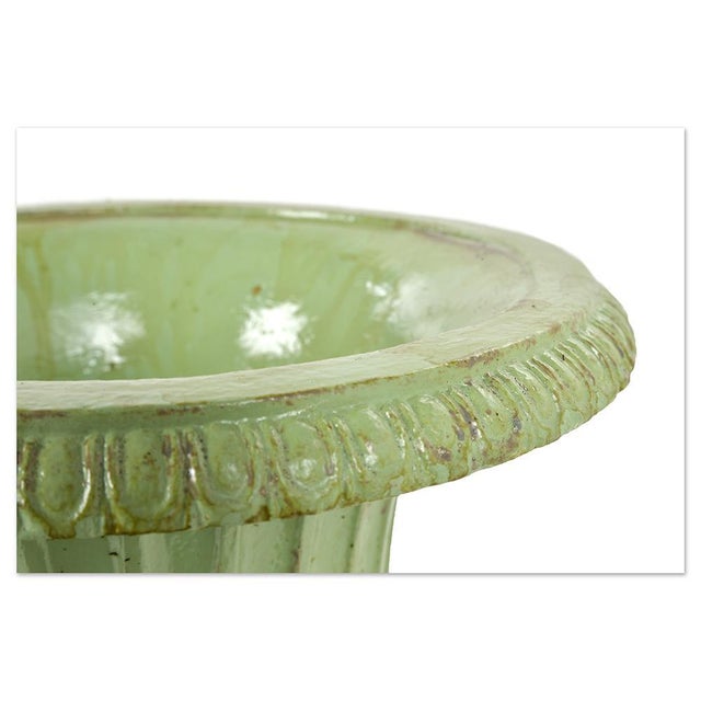 Medici Cast Iron Vases with Green Patina, Set of 2 For Sale - Image 5 of 9