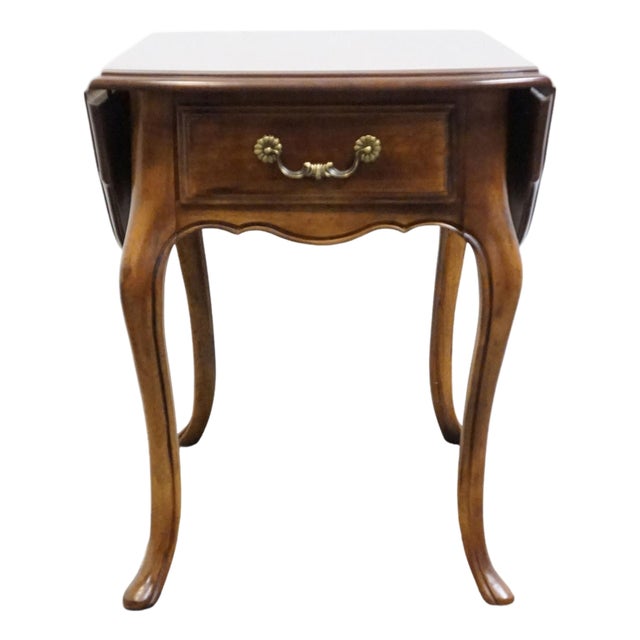Ethan Allen Country French Collection Solid Birch 36" Drop Leaf Accent End Table 26-8302 For Sale