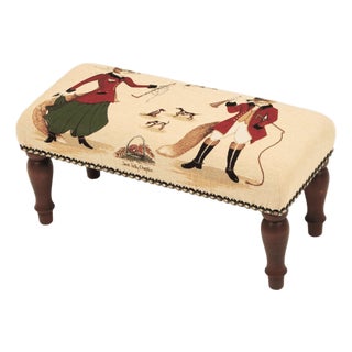 Freddie & Fenella Upholstered Stool For Sale