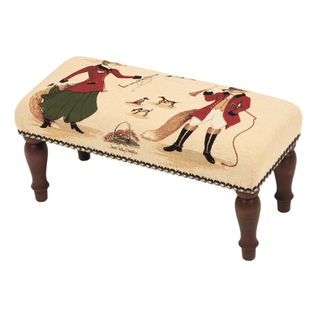 Freddie & Fenella Upholstered Stool For Sale