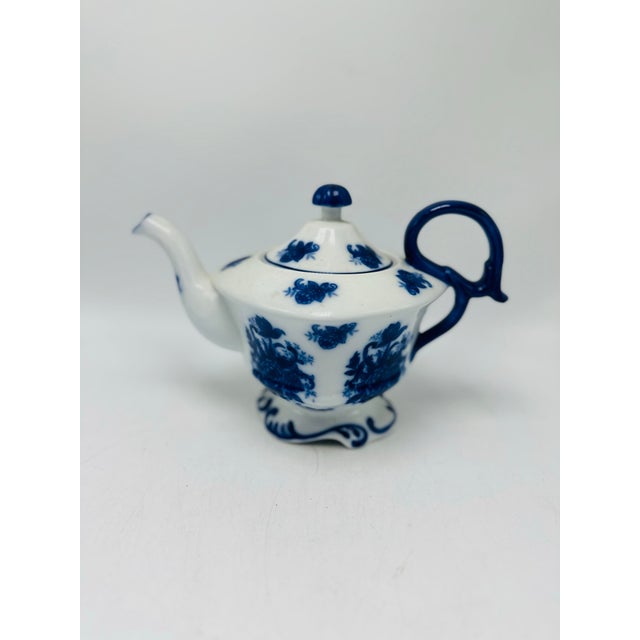 Blue Antique Blue and White Soup Tureen and Tea Pot For Sale - Image 8 of 11