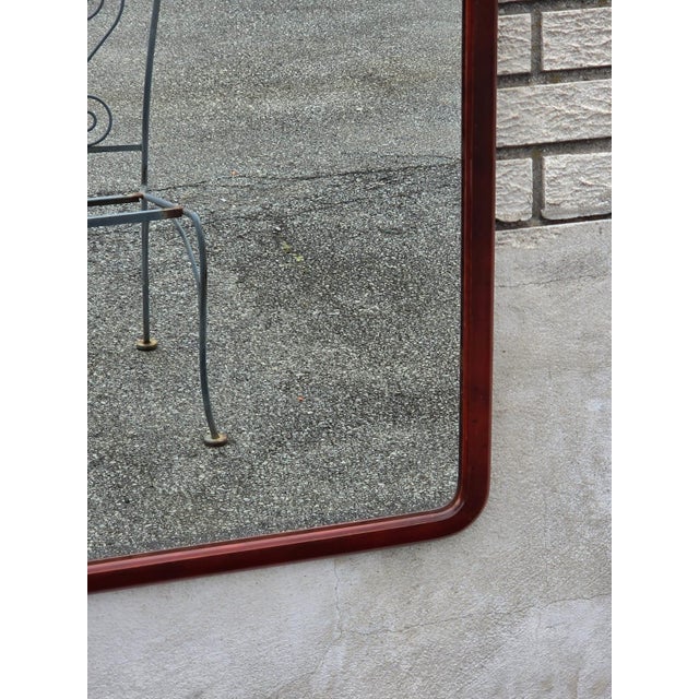 1920 Mahogany Round Edge American Mirror. For Sale - Image 9 of 17