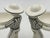 1990s Emilia Castillo "The Couple" Bisque Porcelain & Sterling Silver Salt Cellars - 4 pcs For Sale - Image 12 of 18