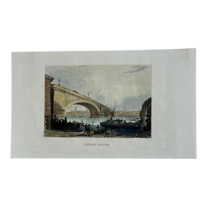 London Bridge & River Thames by Tombleson, 1834