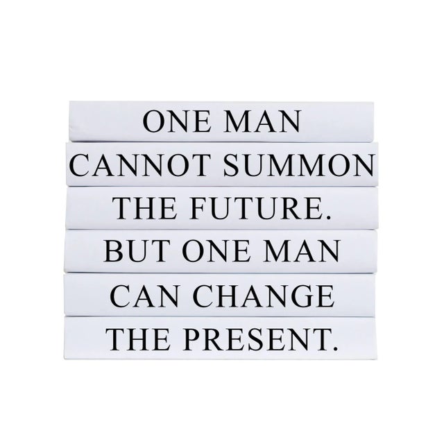 Modern Decorative Books - Quote Book Stack - "One Man" For Sale - Image 3 of 3
