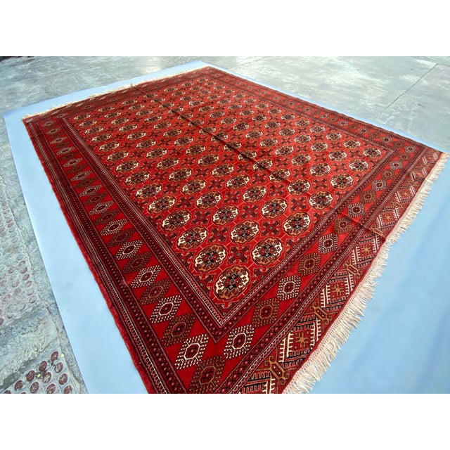 Textile Turkmen Tekke Living Area Rug For Sale - Image 7 of 9