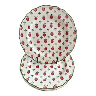 Vintage Mid-Century Modern Royal Staffordshire J & G Meakin Bordeaux French Country Salad Plates - Set of 4 For Sale